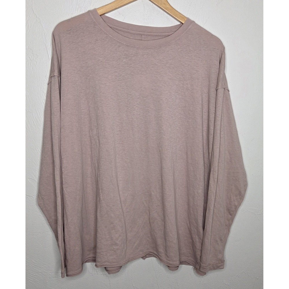 *NEW w/Tags Free People We The Free Nina Long Sleeve Top Size XS Rose Pink